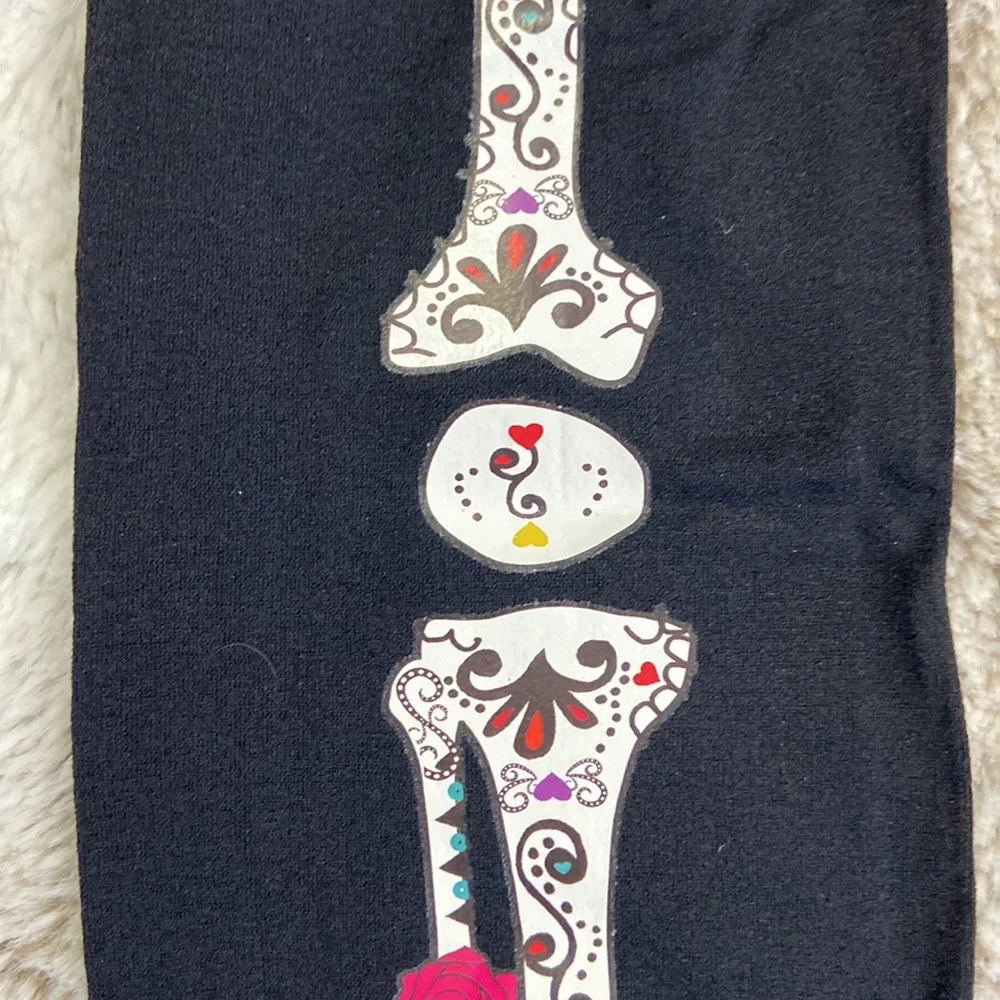 NWT! Day Of The Dead tights Halloween skeleton Dia De Los Muertos trick or treat